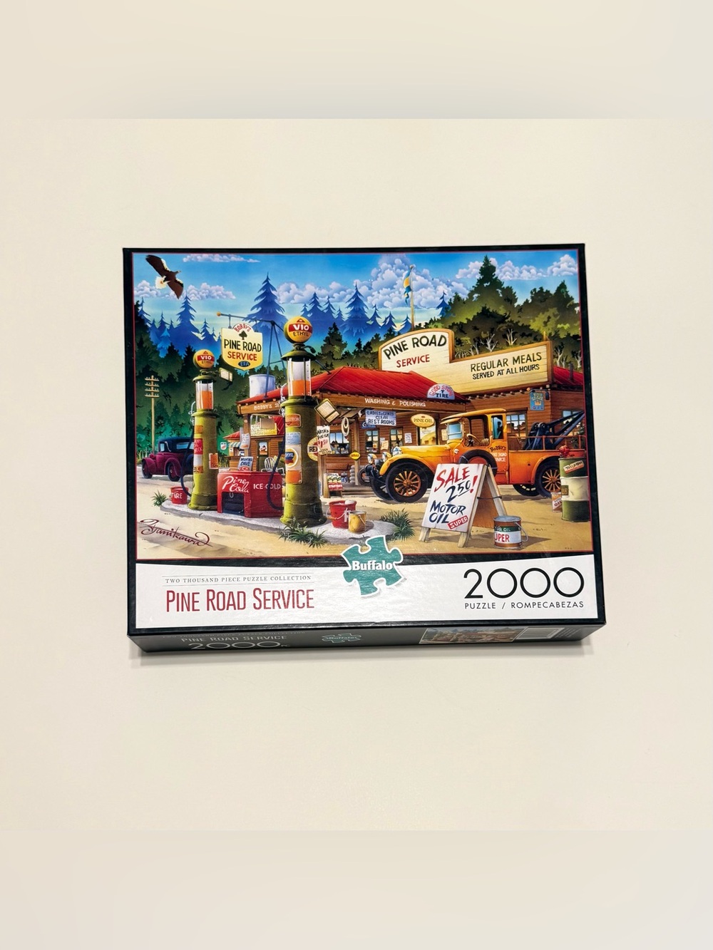 Buffalo Games Pine Road Service Jigsaw Puzzle 2000 Pieces COMPLETE Hiro Tanikawa
